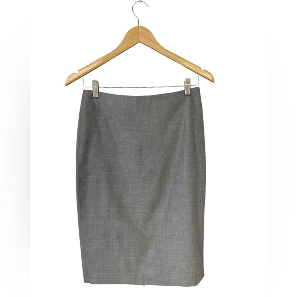 MaxMara Vintage Charcoal Gray Silk Blend Lined Pencil Skirt